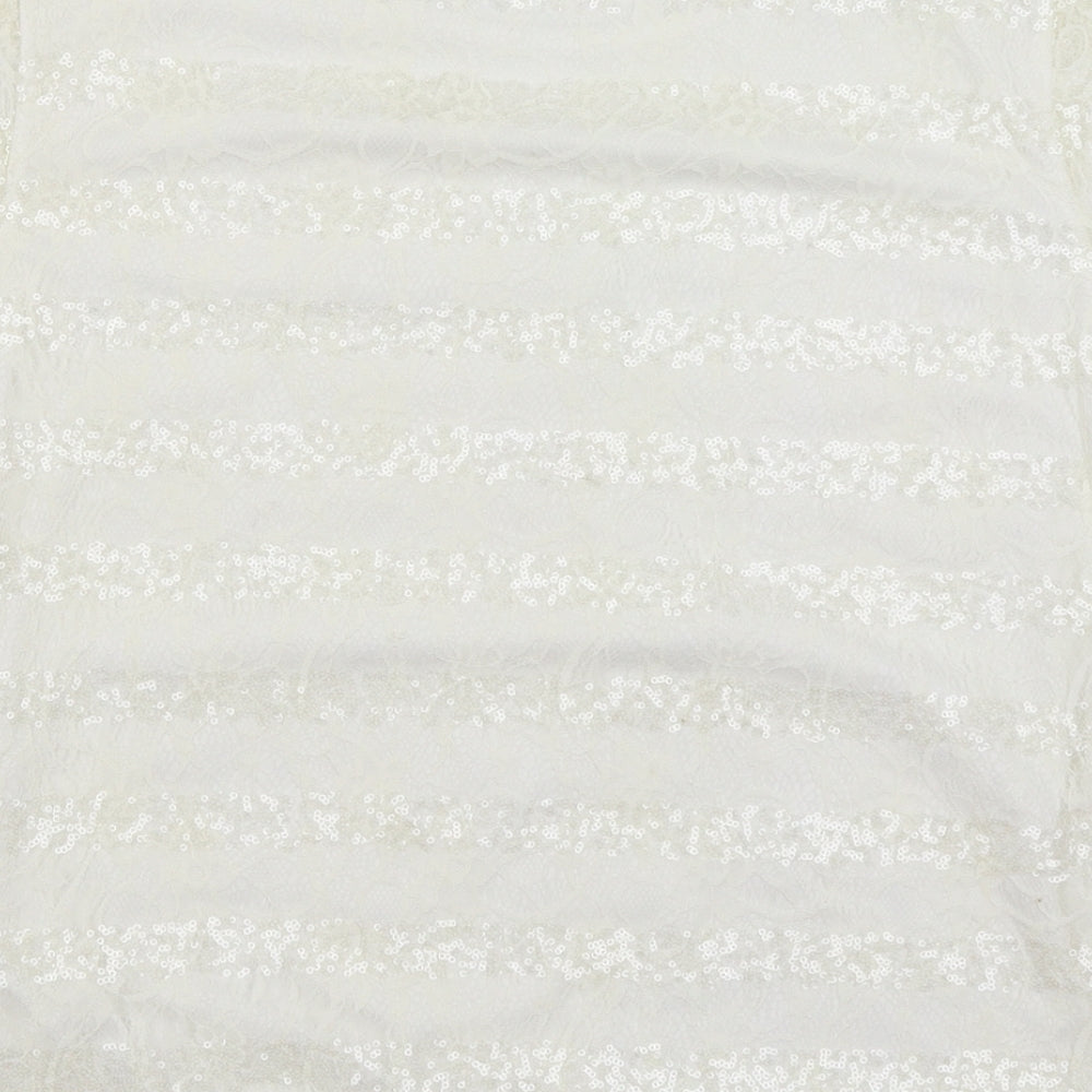 Womens UK Size XL Anna Rose White Basic T-Shirt