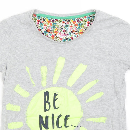 NEXT Girls Grey   Basic T-Shirt Size 13 Years  - Be Nice