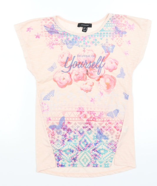Womens UK Size 6 Atmosphere Pink Basic T-Shirt