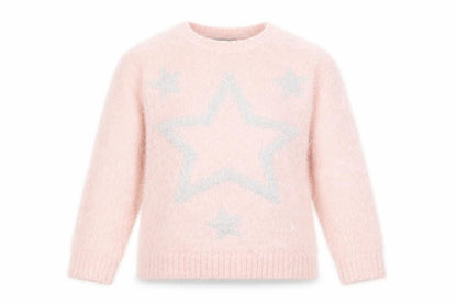 Matalan Girls Pink   Pullover Jumper Size 7 Years  - Stars