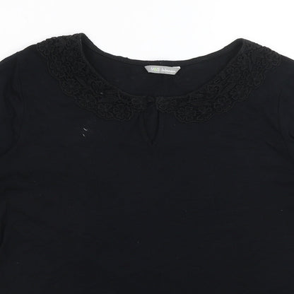 M&S Womens Black   Basic T-Shirt Size 16