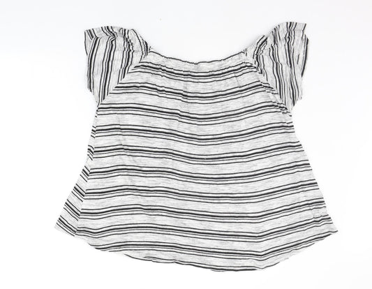 Womens UK Size 14 Matalan Grey Basic Blouse