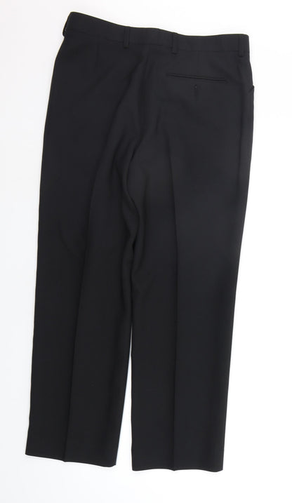 grennwoods Mens Black   Trousers  Size 34 in L30 in