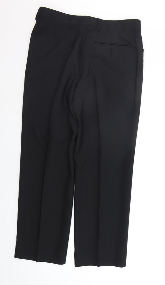 grennwoods Mens Black   Trousers  Size 34 in L30 in