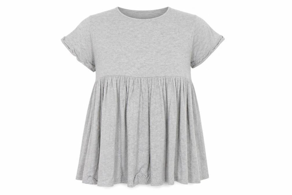 Womens UK Size 8 PRETTYLITTLETHING Grey Basic T-Shirt