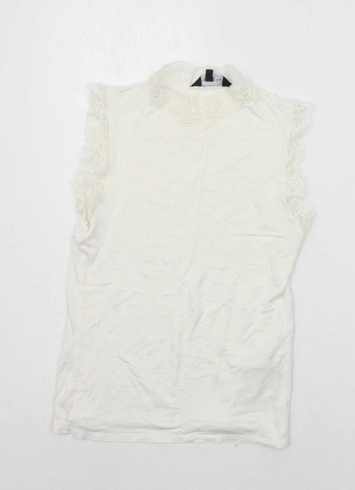Womens UK Size 8 New Look White Basic T-Shirt