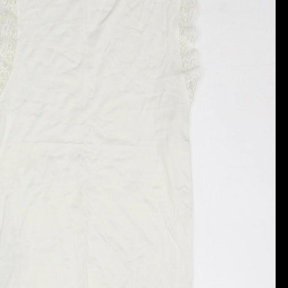 Womens UK Size 8 New Look White Basic T-Shirt