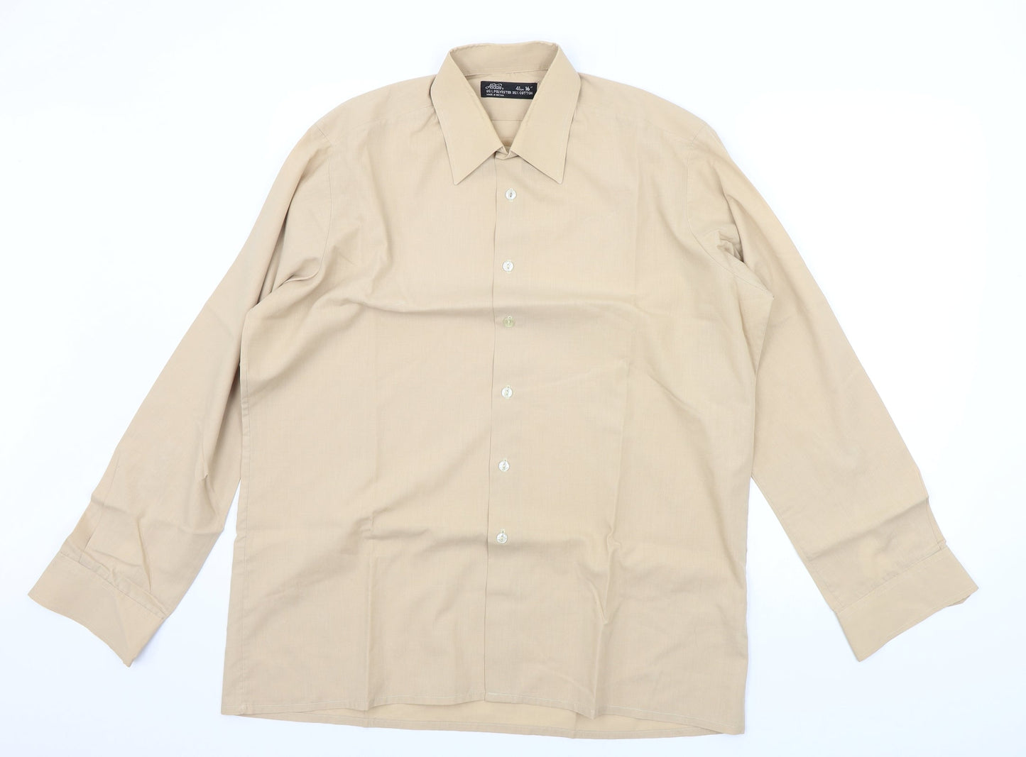 Asdale Mens Beige    Button-Up Size 16