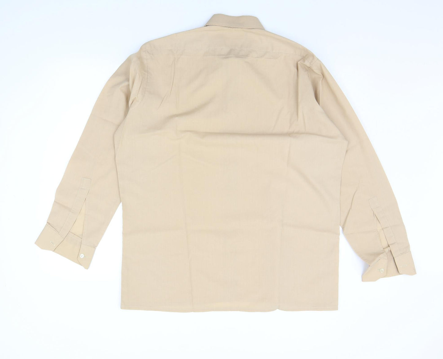 Asdale Mens Beige    Button-Up Size 16