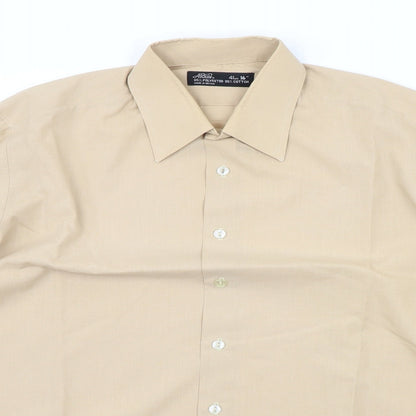 Asdale Mens Beige    Button-Up Size 16