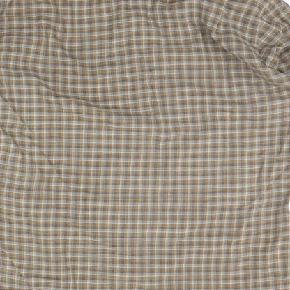 Asdale Mens Beige Check   Button-Up Size 16