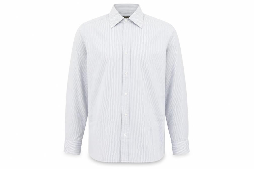 Mens UK Size 16 Debenhams Grey  Button-Up Long Sleeve Casual Shirt