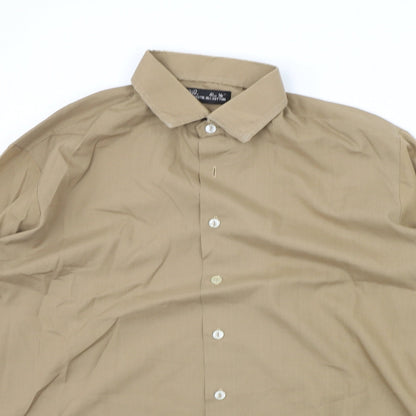 Asdale Mens Brown    Button-Up Size 16