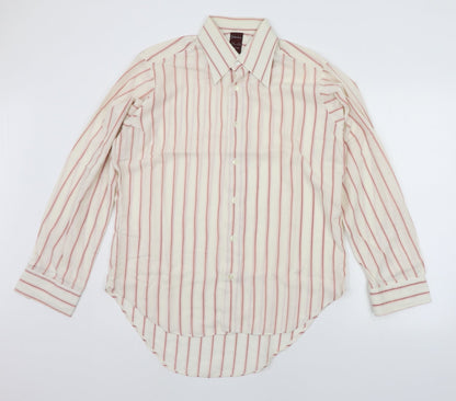 Mens UK Size 16 Paladine Beige  Button-Up Long Sleeve Casual Shirt