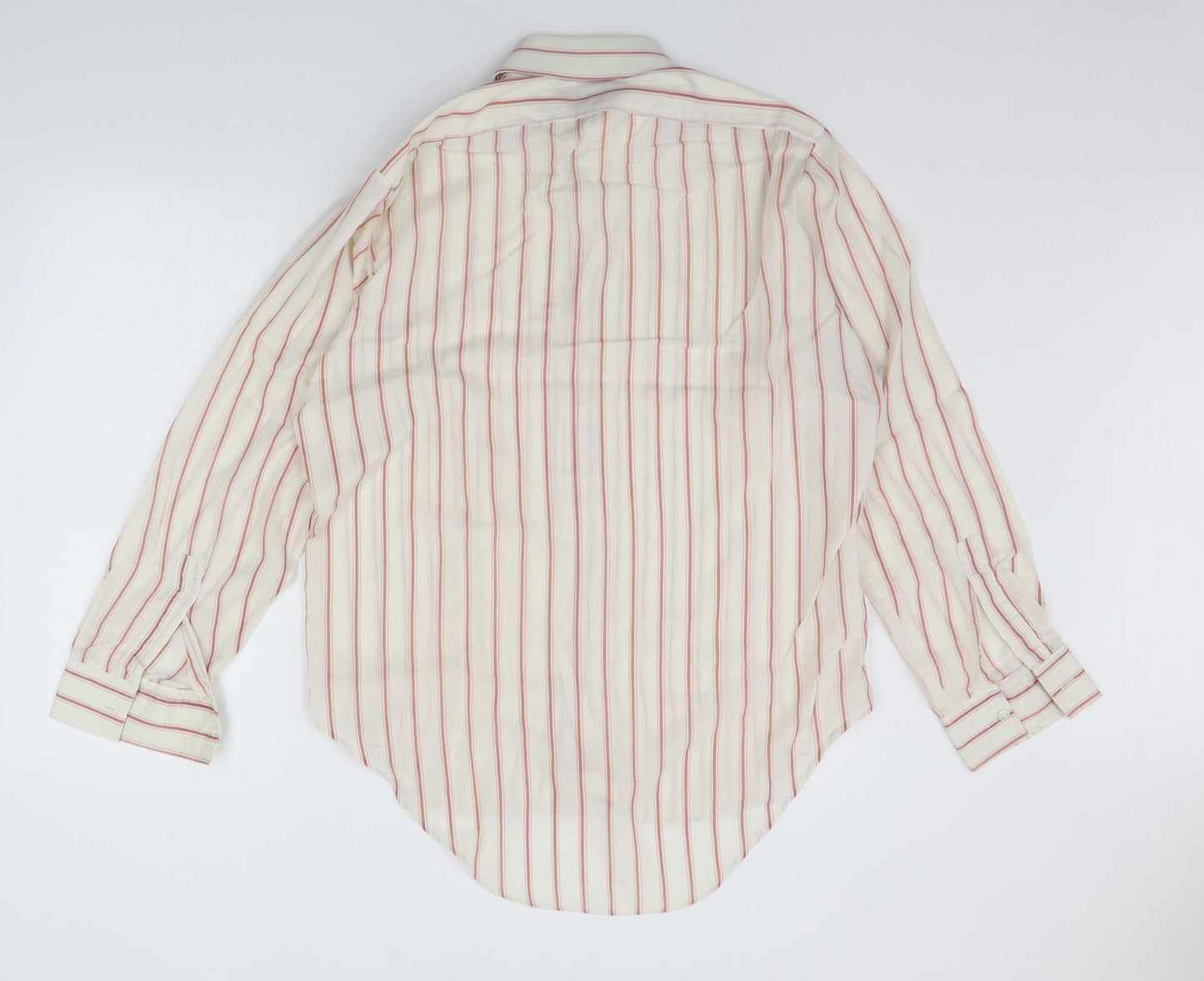 Mens UK Size 16 Paladine Beige  Button-Up Long Sleeve Casual Shirt