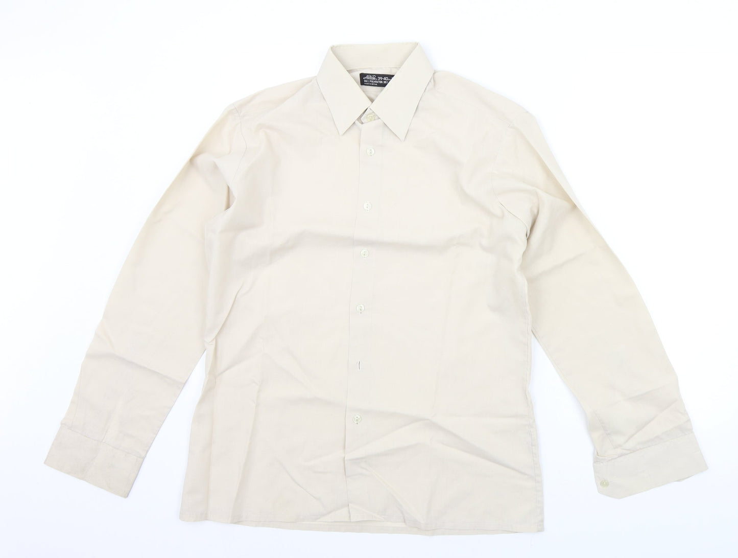 Asdale Mens Beige    Button-Up Size 15.5