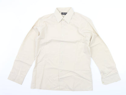 Asdale Mens Beige    Button-Up Size 15.5
