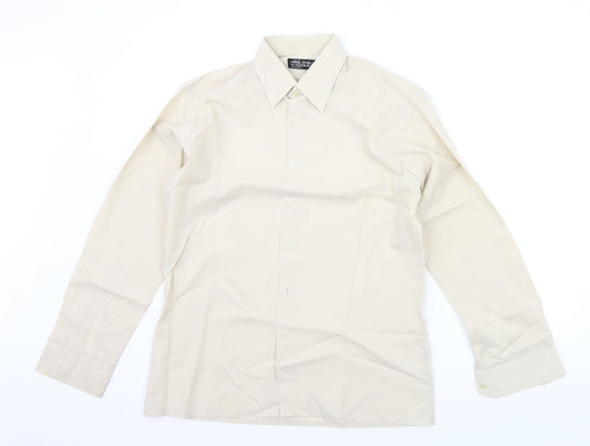 Asdale Mens Beige    Button-Up Size 15.5