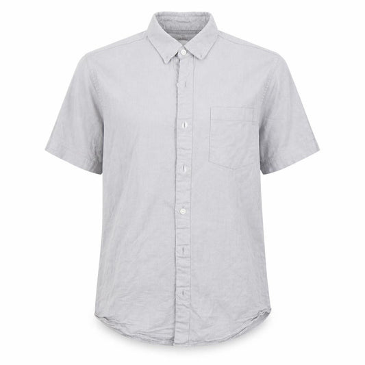 Front view of Topman women’s grey basic button-up, size M