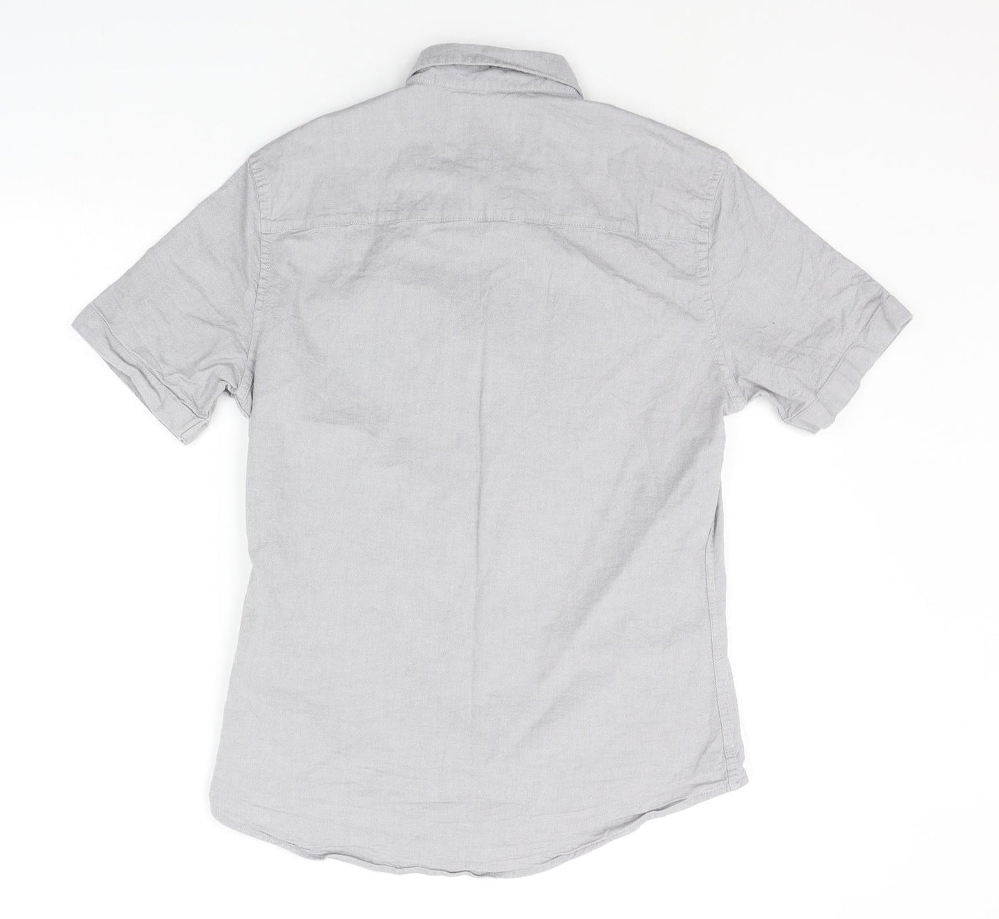 Womens UK Size M Topman Grey Basic Button-Up