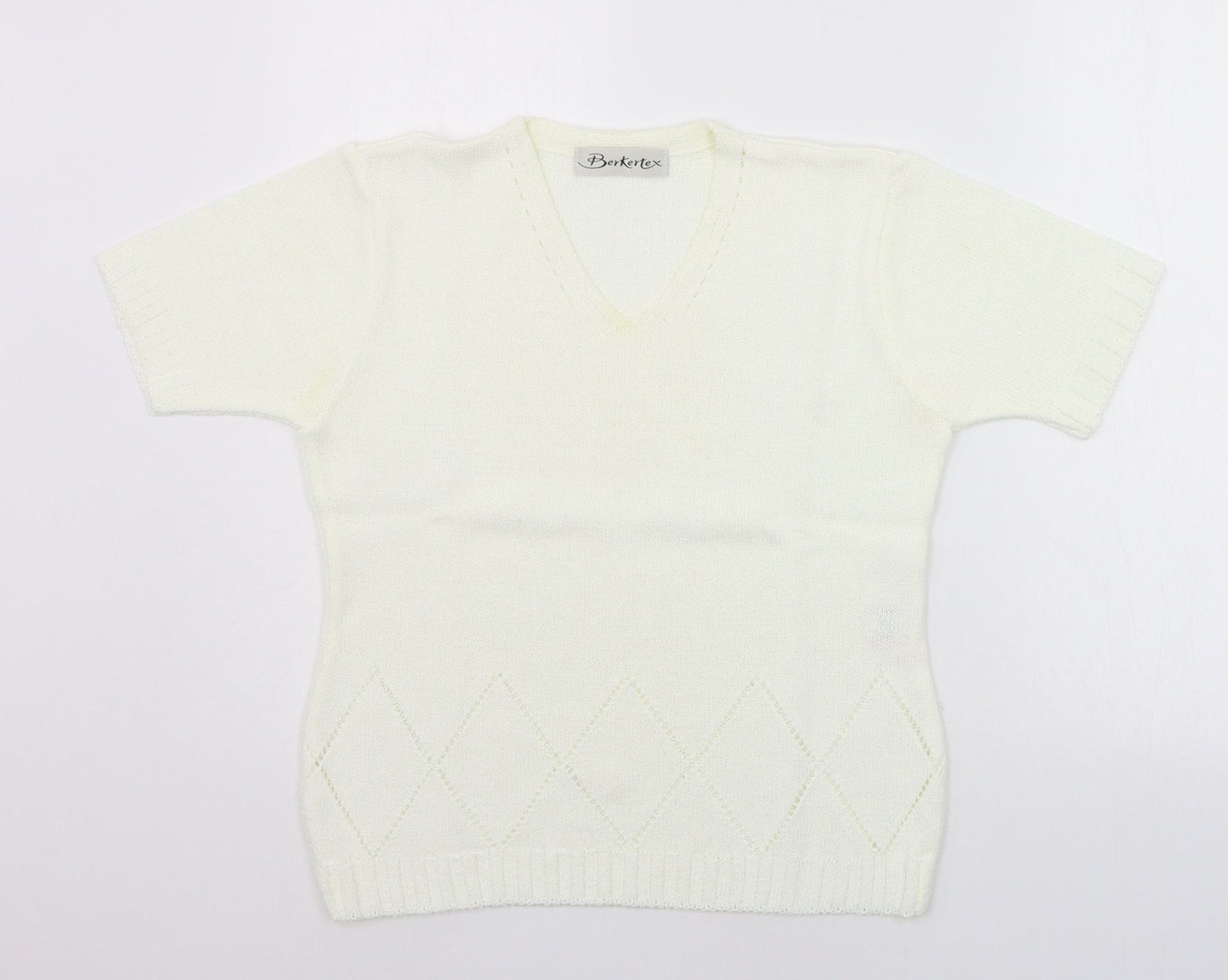 Womens UK Size 12 Berkertex White Pullover Jumper