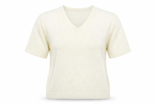 Front view of Berkertex women’s white jumper, size UK 12