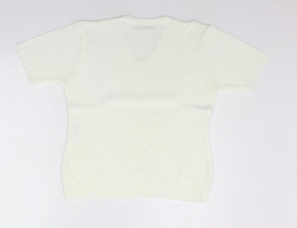 Womens UK Size 12 Berkertex White Pullover Jumper