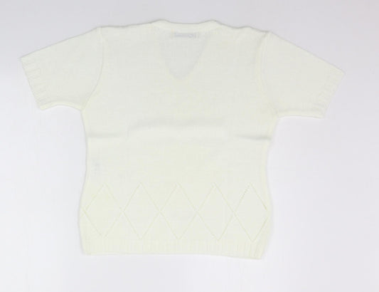 Womens UK Size 12 Berkertex White Pullover Jumper