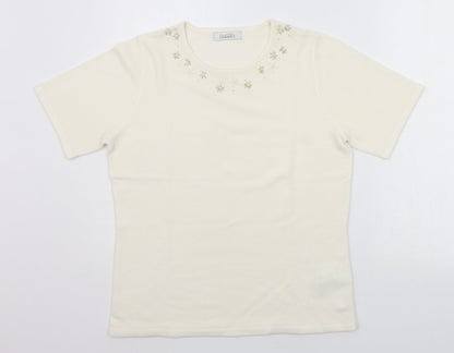Womens UK Size 12 BHS Beige Pullover Jumper