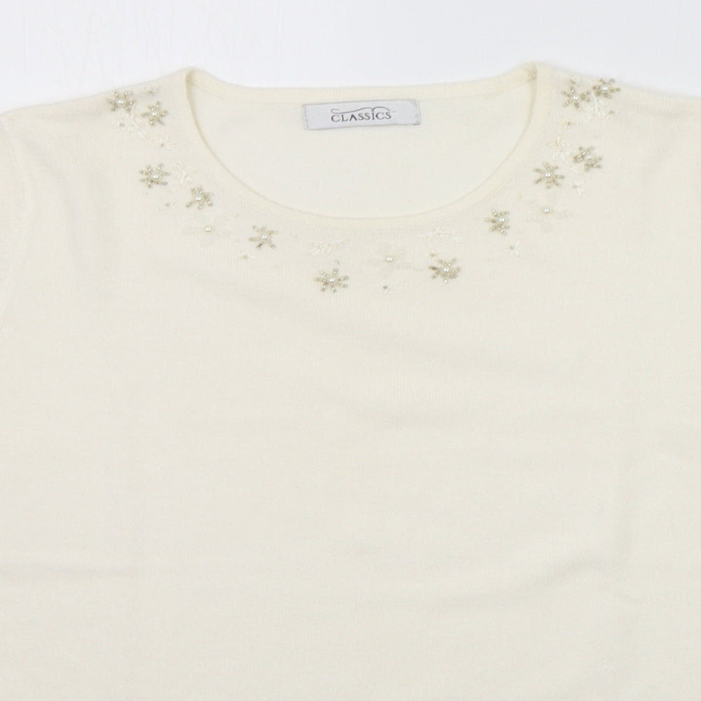 Womens UK Size 12 BHS Beige Pullover Jumper