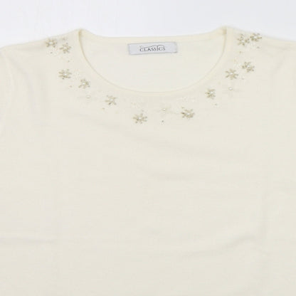 Womens UK Size 12 BHS Beige Pullover Jumper