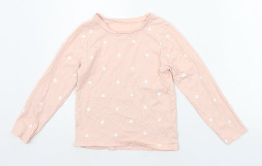 george  Girls Pink Geometric  Basic Polo Size 6-7 Years  - STARS