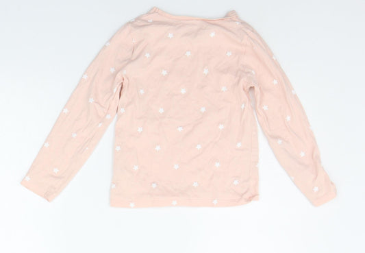 george  Girls Pink Geometric  Basic Polo Size 6-7 Years  - STARS