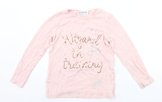 George Girls Pink   Pullover Jumper Size 5-6 Years  - SEQUIN