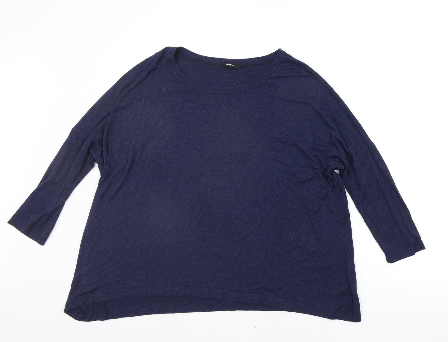 Womens UK Size 14 Roman Blue Pullover Jumper