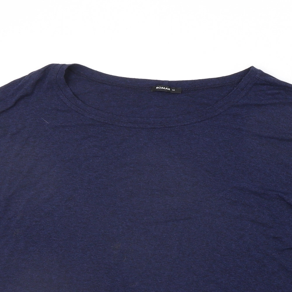 Womens UK Size 14 Roman Blue Pullover Jumper