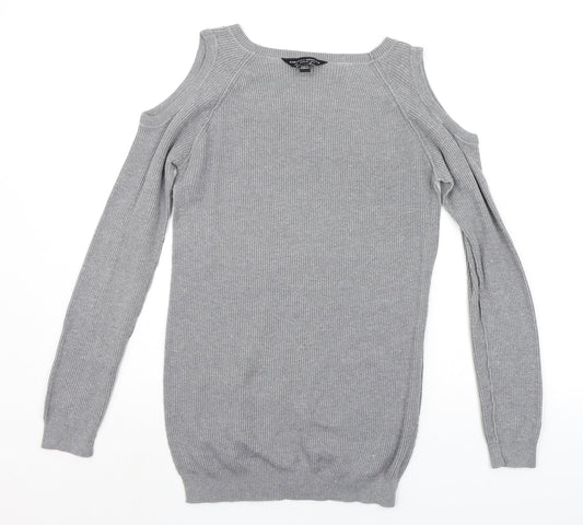 Womens UK Size 8 Dorothy Perkins Grey Pullover Jumper