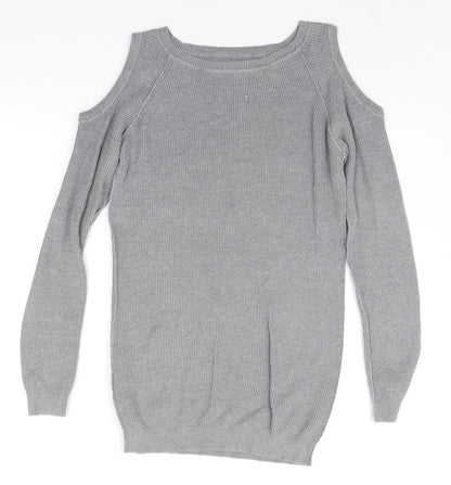 Womens UK Size 8 Dorothy Perkins Grey Pullover Jumper