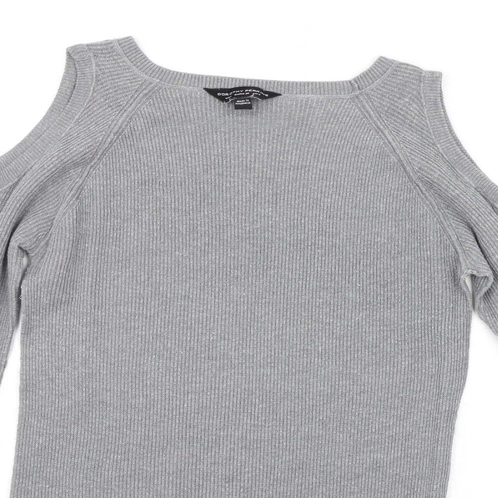 Womens UK Size 8 Dorothy Perkins Grey Pullover Jumper