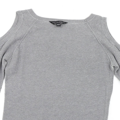 Womens UK Size 8 Dorothy Perkins Grey Pullover Jumper
