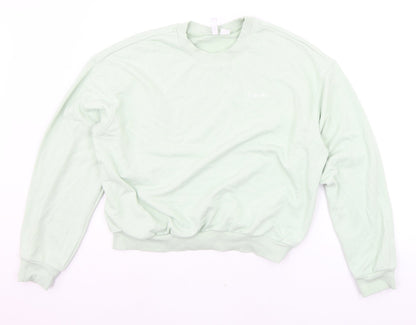 Womens UK Size L Divided Green Pullover Jumper