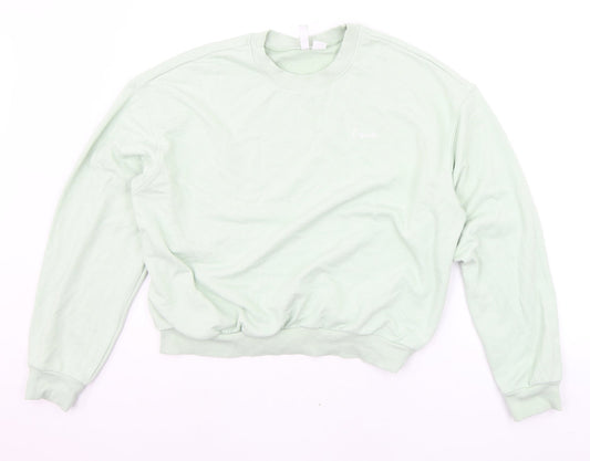 Womens UK Size L Divided Green Pullover Jumper
