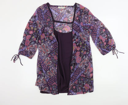 Womens UK Size 12 Marks and Spencer Purple Basic Blouse