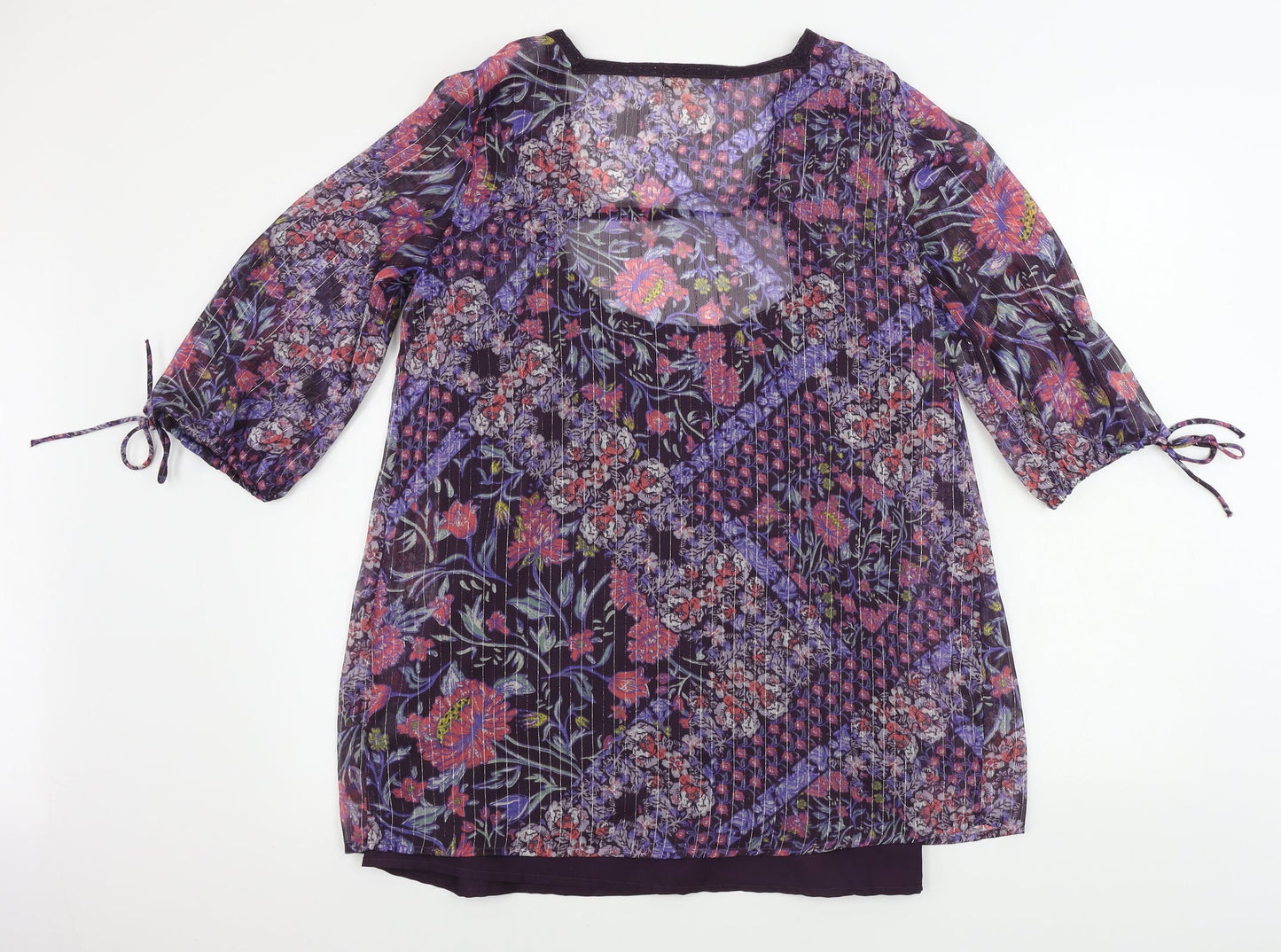 Womens UK Size 12 Marks and Spencer Purple Basic Blouse