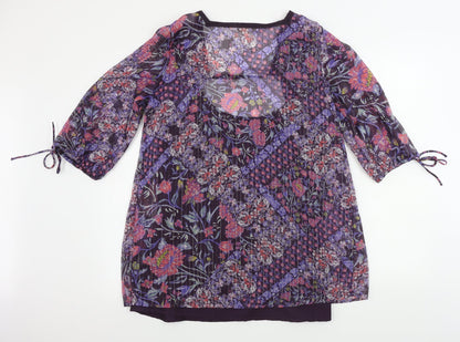 Womens UK Size 12 Marks and Spencer Purple Basic Blouse