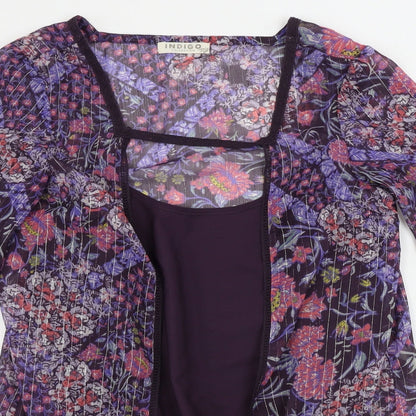 Womens UK Size 12 Marks and Spencer Purple Basic Blouse