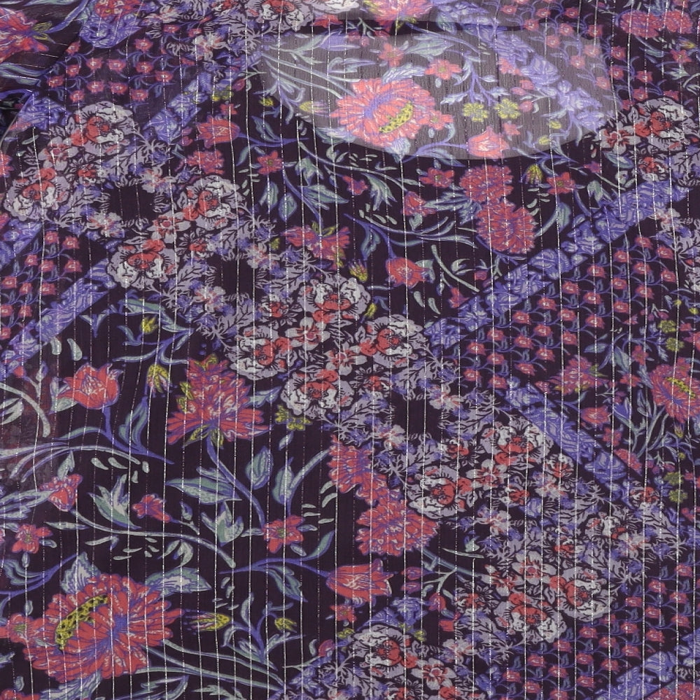 Womens UK Size 12 Marks and Spencer Purple Basic Blouse
