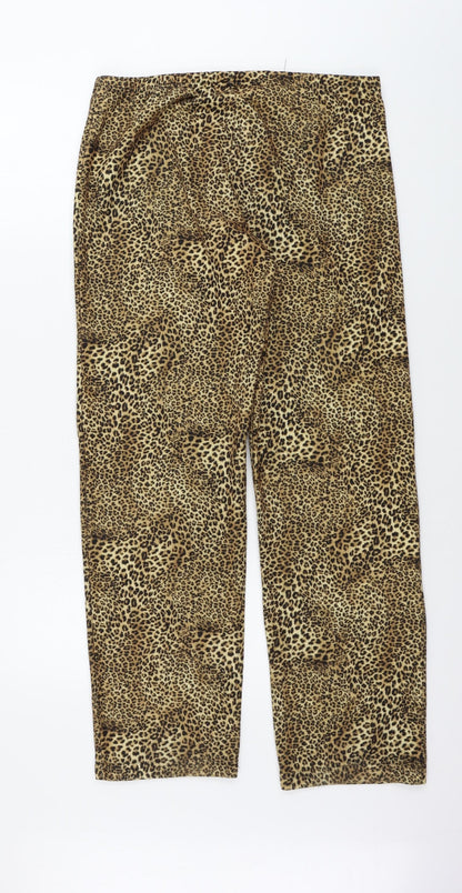 Preworn  Womens Beige Animal Print  Sweatpants Trousers Size 30 in L27 in