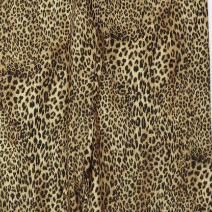 Preworn  Womens Beige Animal Print  Sweatpants Trousers Size 30 in L27 in