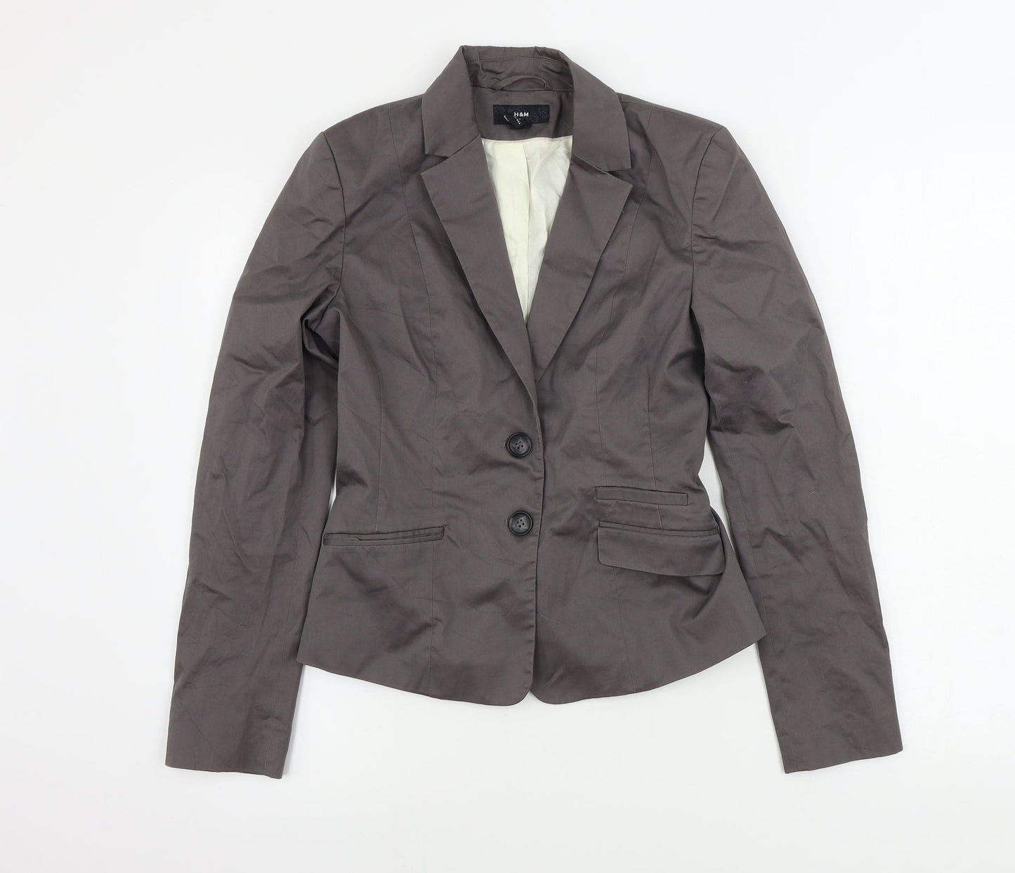 Womens UK Size 6 H&M Regular Grey Blazer